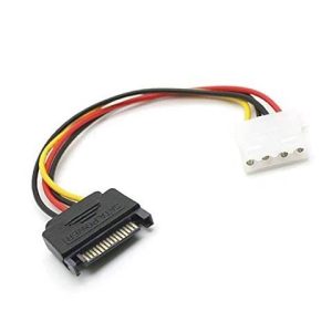 Cabo alimentacao Interno SATA 15 pines Macho/ Molex 4Pinos Fêmea