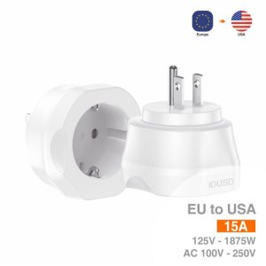 Adaptador Viagem Europa A USA D02B – Idusd