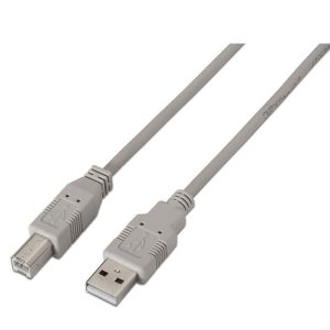 Cabo Impressora USB-A 2.0 A USB-B Bulk Bege 4.5Mts Aisens