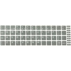 Autocolantes Teclado 13×13 PT Cinza Escuro