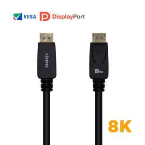 Cabo Displayport Certificado V1.4 8K@60hz – DP/M-DP/M – 3Mts Aisens