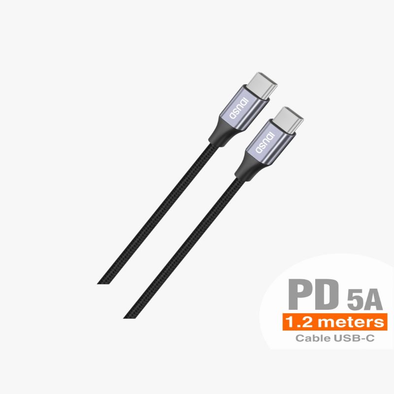Cabo Nylon Type-C A Type-C 5A 1.20Mts C86A – Idusd - Image 2