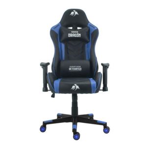 Cadeira Gaming Dragon Preta/Azul Cromad