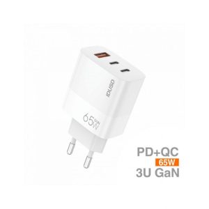 Carregador Parede PD 3.0 USB/2xType-C 65W Idusd