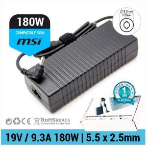Carregador Comp. MSI 180W (19V/9.3A/5.5×2.5mm)