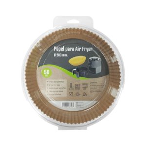 Formas Papel Air Fryer Redondas 20cm 50 Unidades