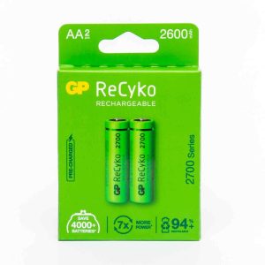 Pilhas Recarregáveis 2600mAh AA GP ReCyko (Blister 2 Unidades)