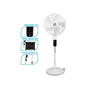 Ventoinha de Pé Solar C/ Comando e Luz LED (Ø40cm) – MUVIP